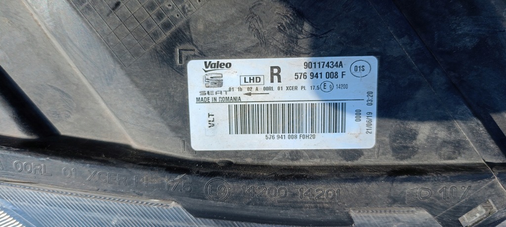 Фара перед передня правий seat ateca 16- full led 576941008f 90117434a оригінал Ціна