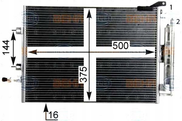 фото №1, Behr-hella конденсатор кондиционера renault clio iii