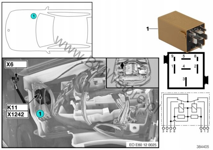 Bmw e39 e46 x5 e53 e60 e61 e63 x3 e83 реле дворник 8384505 Недорого