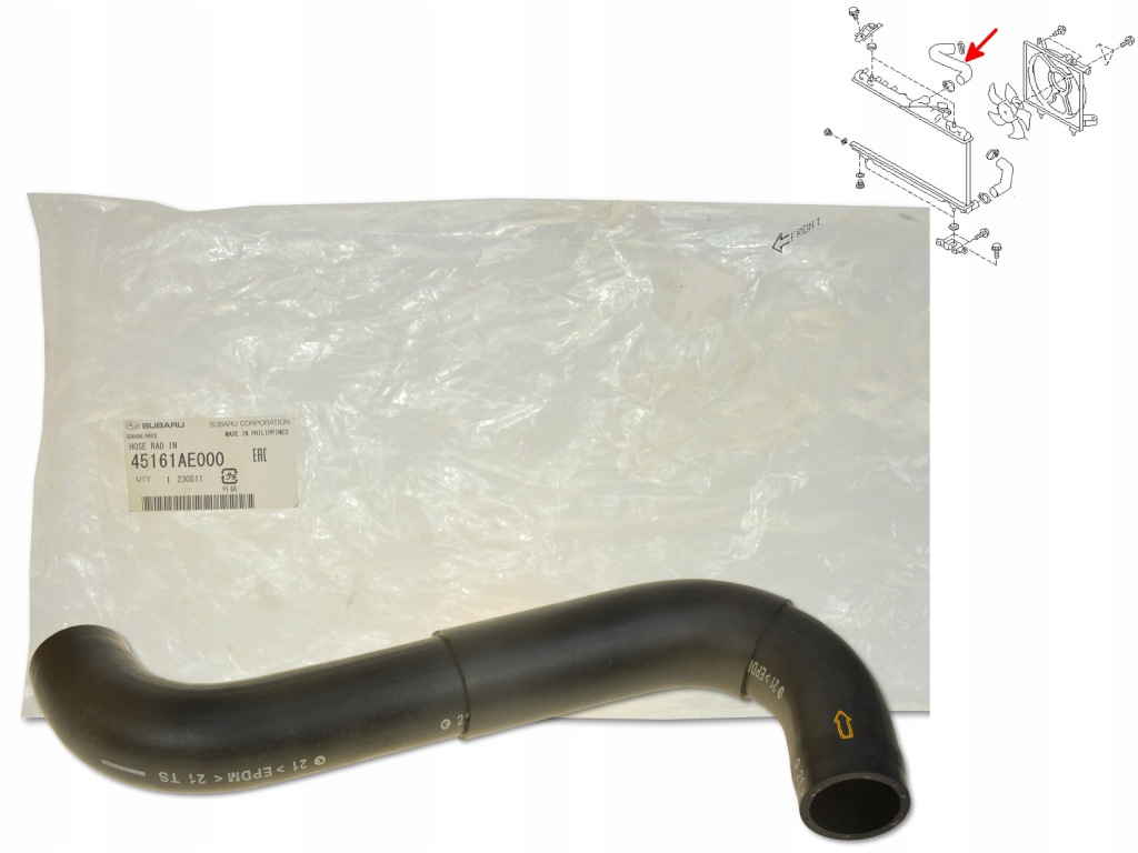 Шланг радиатора верхний legacy bh sohc ej201/251 1998-2002 Цена