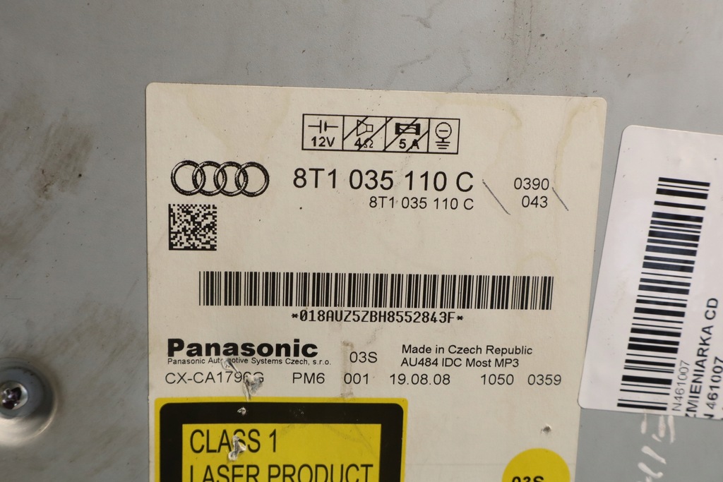 фото №6, Чейнджер cd audi a4 b8 8t1035110c