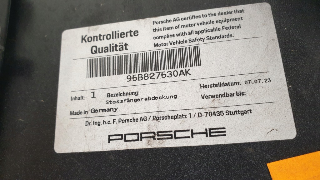 Porsche macan gts lift 95b бампер перед передній 95b827530ak 95b827530 Оригінал