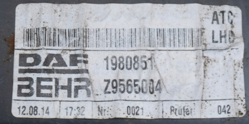 фото №8, Комплектная отопитель daf xf cf 106 euro 6 1980851