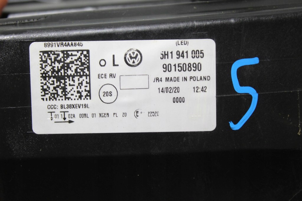 фото №7, Vw golf viii 8 5h1 full led левый