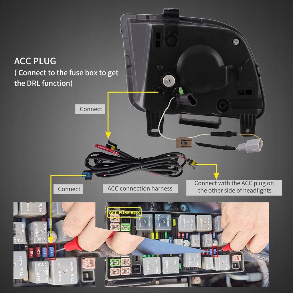 фото №6, Ford mustang 2005-2009 лампа лампи перед led vland комплект
