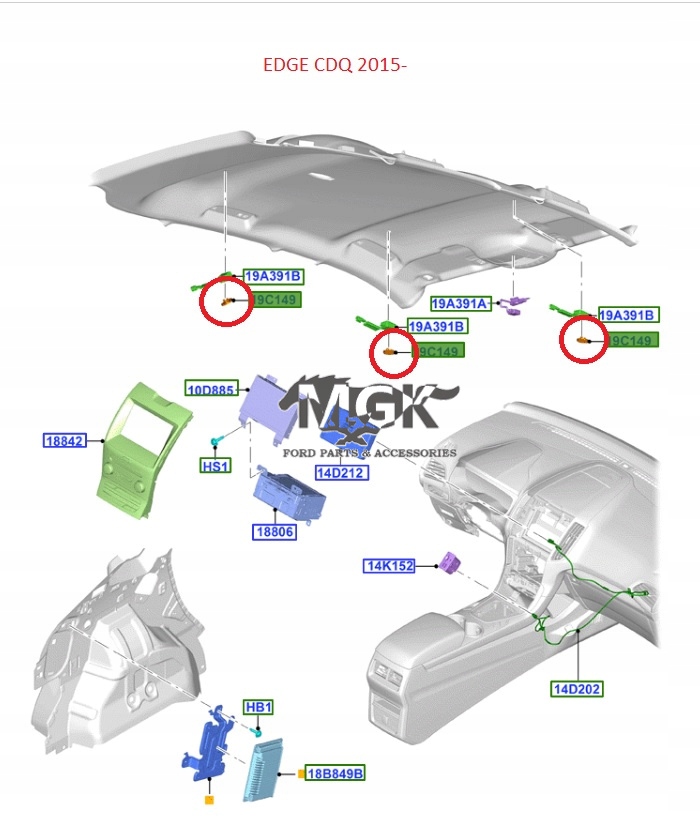 фото №9, Заглушка микрофона edge 15 mondeo 14 s-max _ 2230140 _ ds7t-19g378-ab3am1