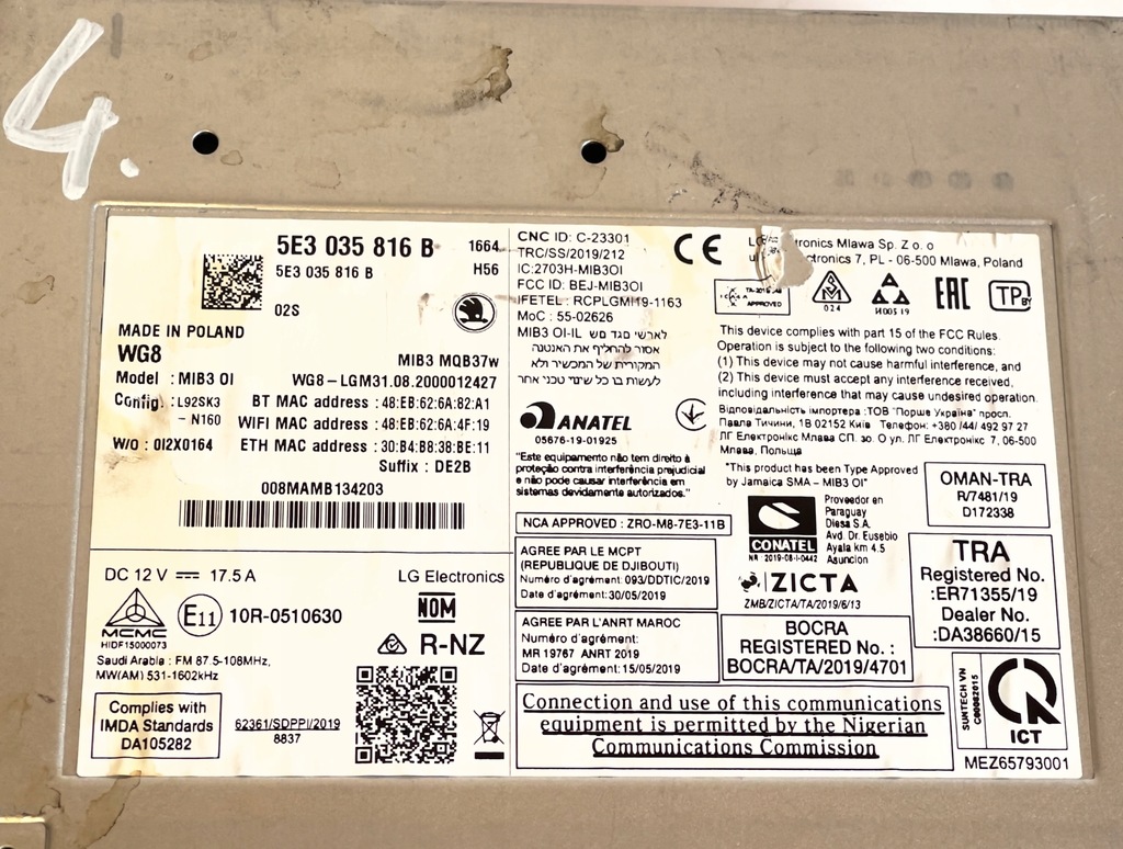фото №4, Skoda octavia iv зчитувач мультимедіа радіо mib3 5e3035816b