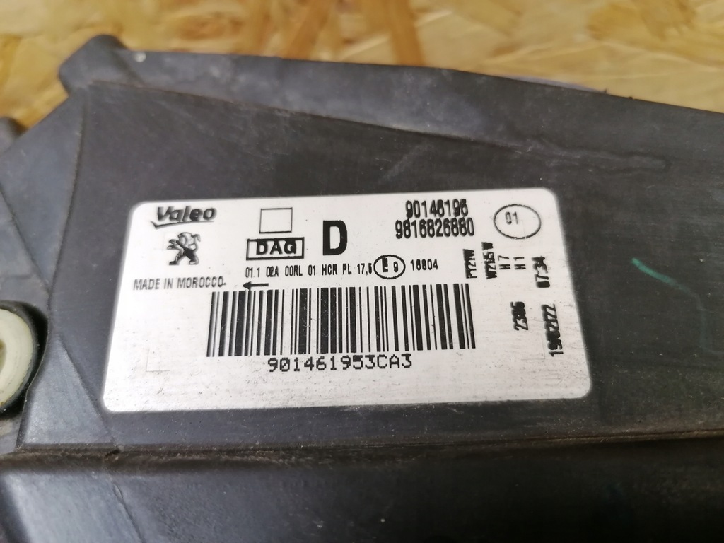 фото №8, Лампа правая фара правый peugeot partner 4 iv rifter 2018-