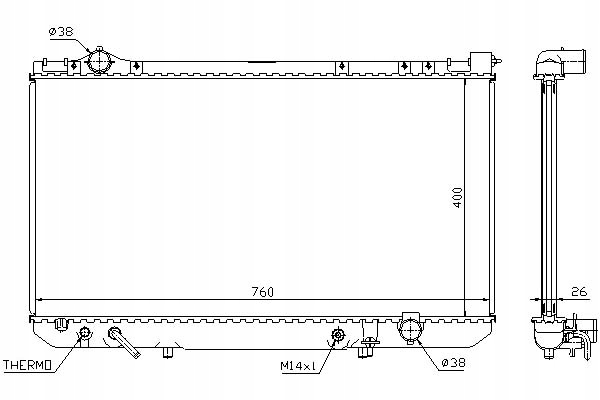 фото №1, Nissens радиатор wody lexus ls 400 ucf10