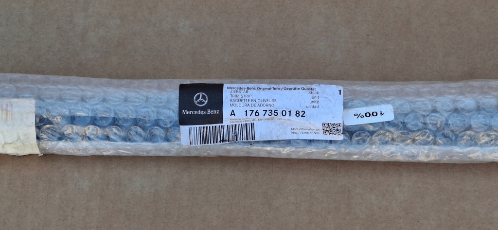 Купить Mercedes a-klasa w176 молдинг уплотнитель правый задний  хром a1767350182