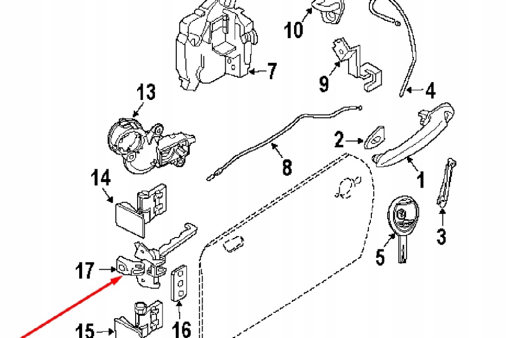 фото №9, Mini cooper r53 ремінь контрольний двері передніх лівих 51211166471 1166471