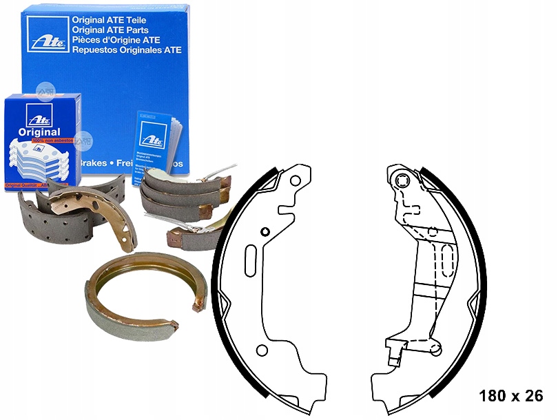 фото №1, Ate гальмівні колодки гальмівні kpl. задня opel agila 1.0/1.2