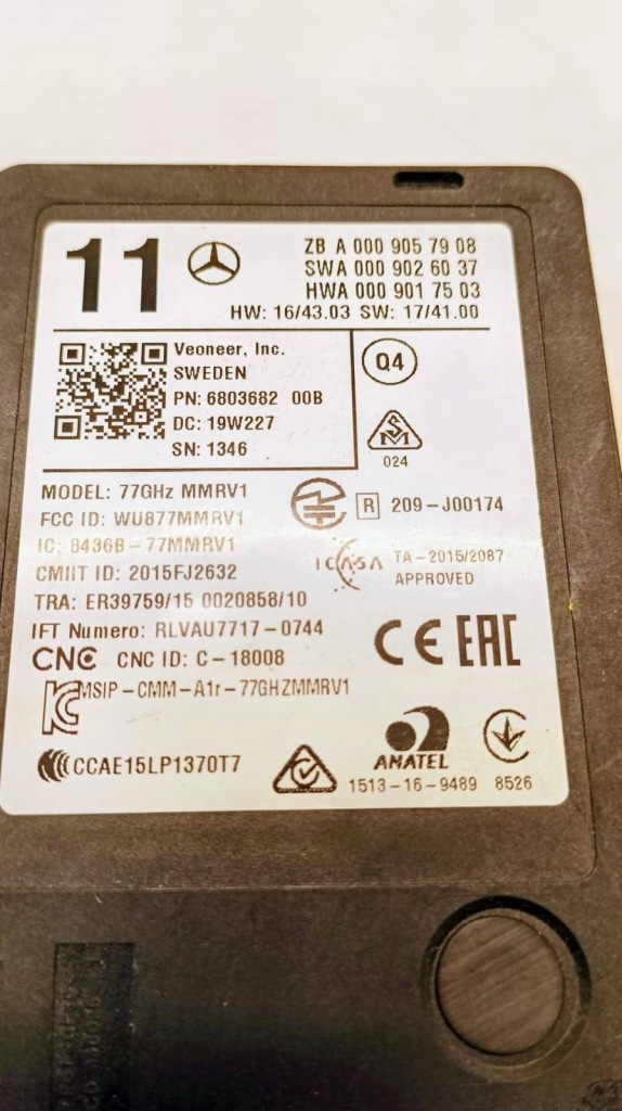 Радар мертвого pola bsm/blis передні  mercedes-benz e w213 a0009057908 genuine Недорого