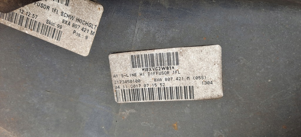 фото №7, Audi a1 lift s line диффузор спойлер накладка бампера задняя 8xa807421m