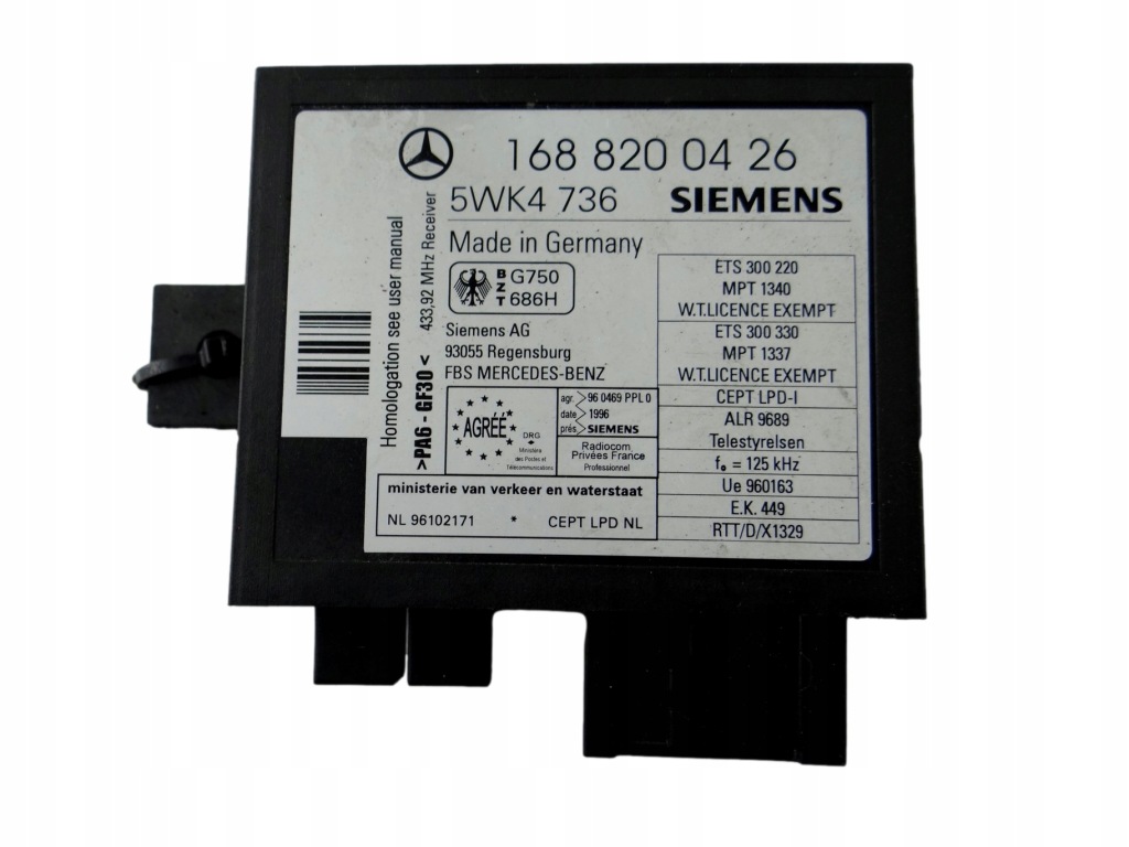 фото №1, Модуль імобілайзер mercedes a170 168 820 04 26