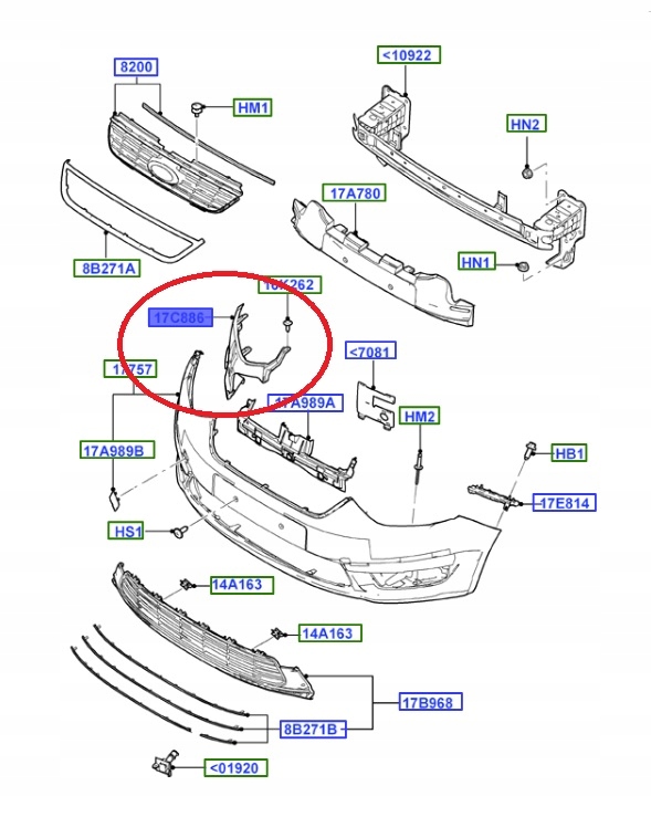 фото №12, Кронштейн крепления бампера перед ford galaxy 2010