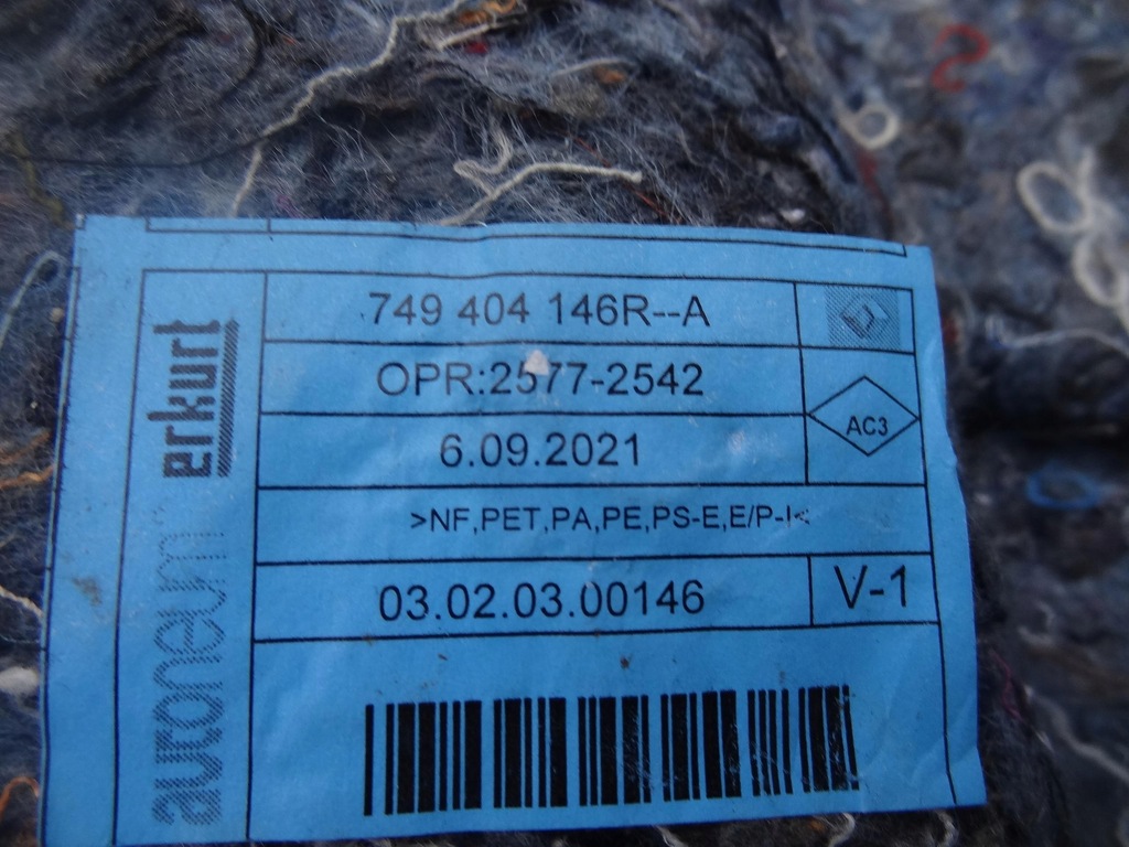 фото №5, Шумоізоляція підлога лівий перед renault clio v 749404146r