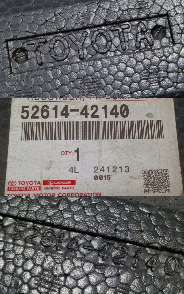 фото №11, Toyota rav4 v 19- пенополистирол пена абсорбер бампер перед 52614-42140