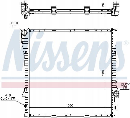 Nissens 60788a радиатор, система охлаждение двигателя 60788a nis 60788a Цена