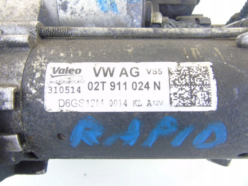 фото №4, Skoda rapid 1.2 tsi стартер 02t911024n