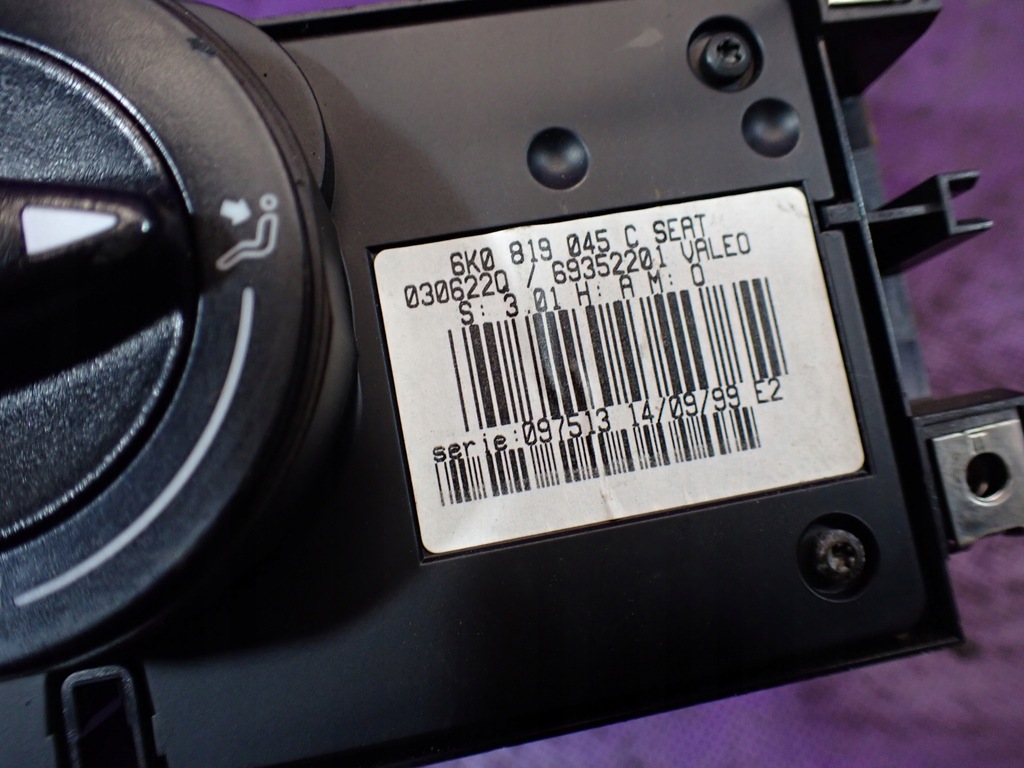 фото №8, Seat cordoba i 6k 99-03 панель управление вентиляция 6k0819045c