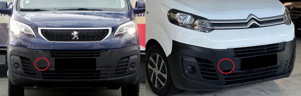 фото №13, Peugeot expert citroen jumpy 3 iii 2016-2023 заглушка фаркоп перед оригинал