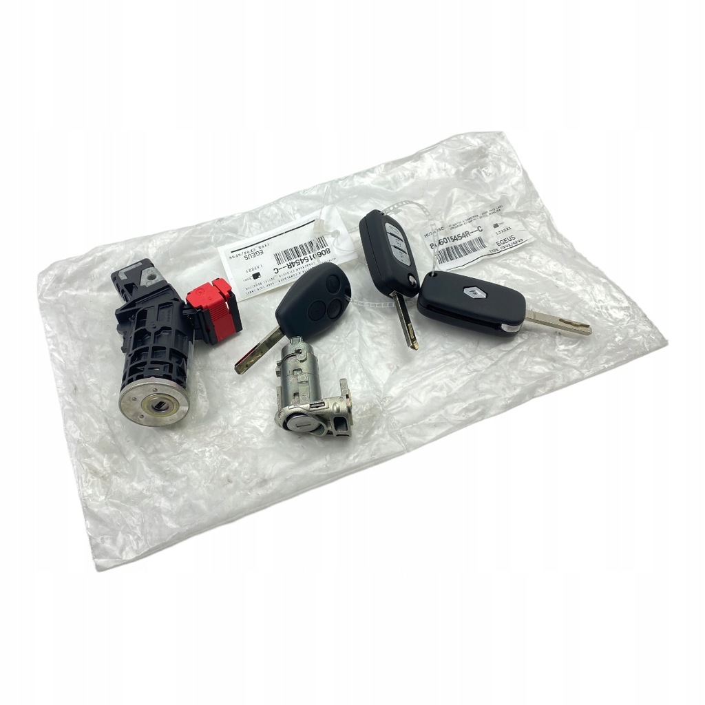 фото №13, Nowa оригинальный номер замок зажигания 3x ключи вкладка renault kangoo ii clio iii modus