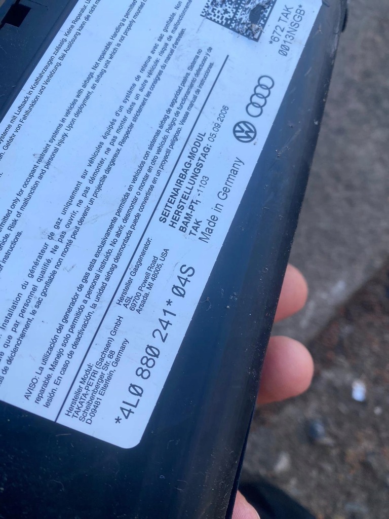 фото №7, Audi q7 4l подушка подушки безпеки подушка безпеки сидіння комплект