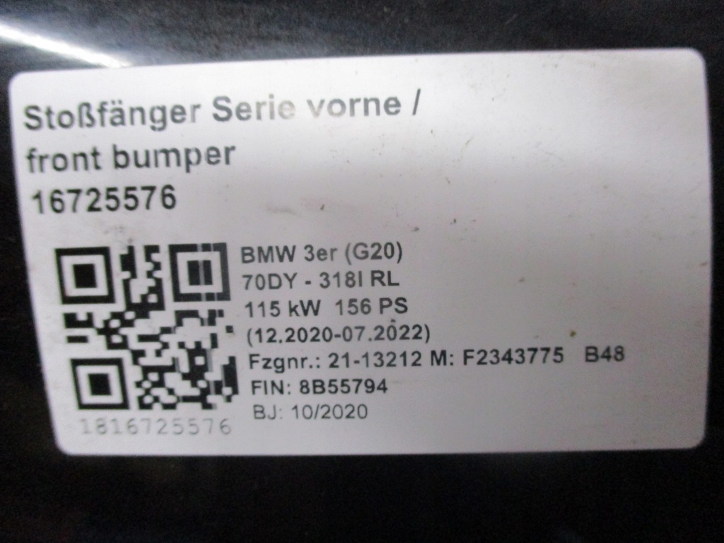 фото №11, Бампер bmw 3 g20 g21 камера передній