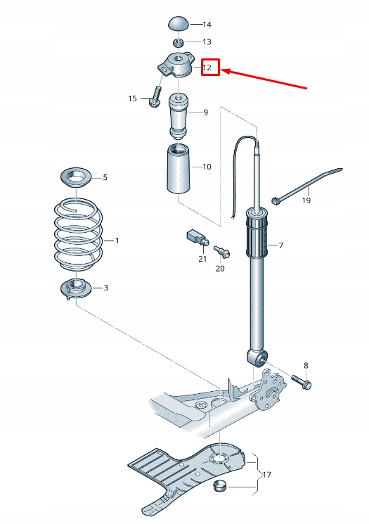 фото №1, Skoda kamiq rear upper shock абсорбер подшипник 2q0513353