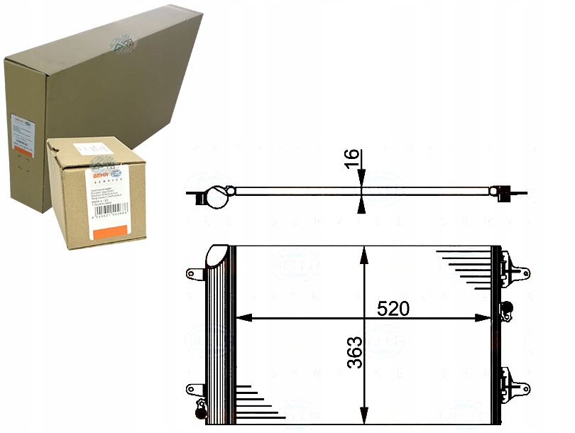 фото №1, Конденсатор радиатор кондиционера [behr hella]