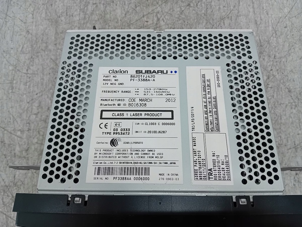 фото №8, Радіо subaru xv 86201fj420