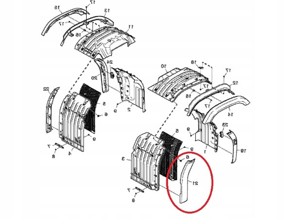 фото №4, Защита подкрылок задняя правая do scania r s ngs 2016-