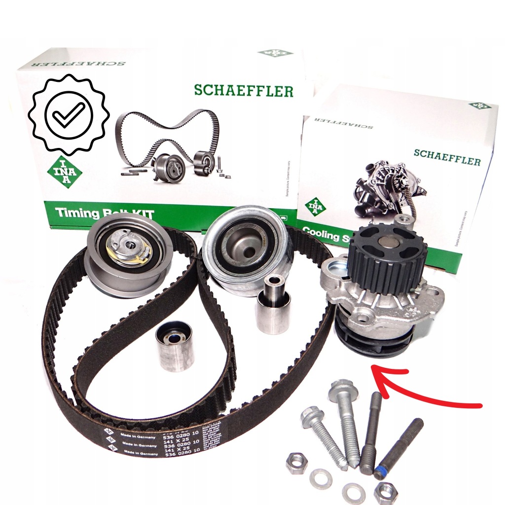 фото №1, Грм насос wody ремінь комплект набір ina skoda octavia 1.9tdi alh asv