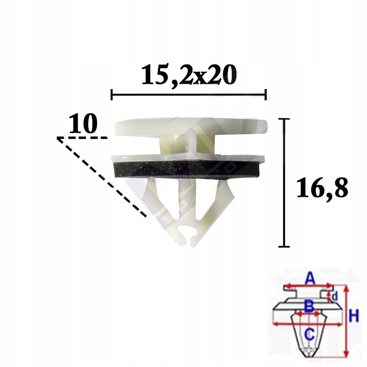 фото №2, Клипсы штифты накладки порога порог ford mustang