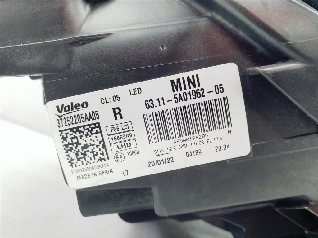 Mini f55 f56 f57 рестайлінг  lci правий фара перед led адаптивний чорна чорний  європа  !! Київ