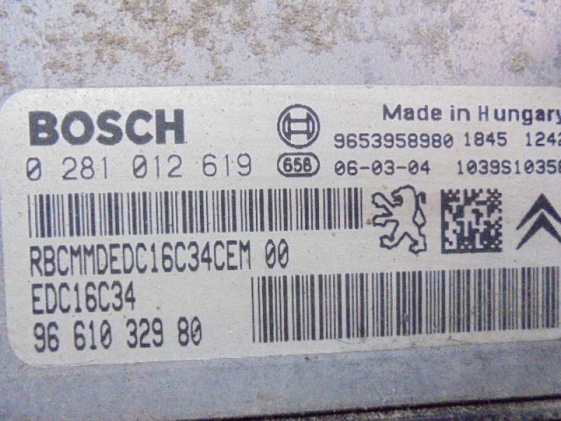 фото №5, Berlingo i бортовий комп'ютер 9661032980 1,6hdi 0281012619