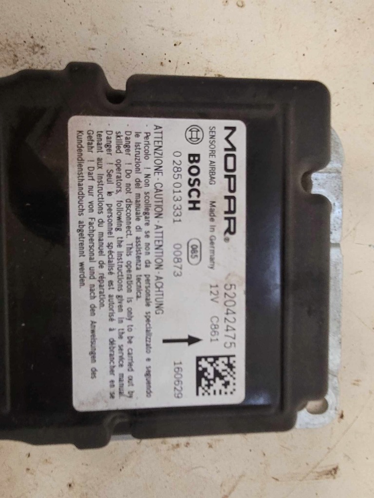 фото №2, Модуль датчик подушек подушка безопасности jeep renegade 52042475