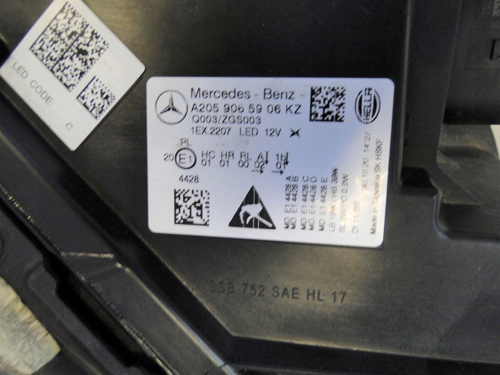 фото №10, Mercedes c klasa 205 w205 lift лампа led high perf