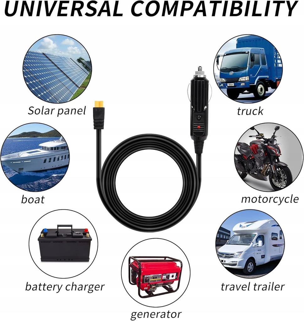 фото №7, Кабель переходник адаптер разъём прикуривателя na xt30 16awg 12 v 1,2m