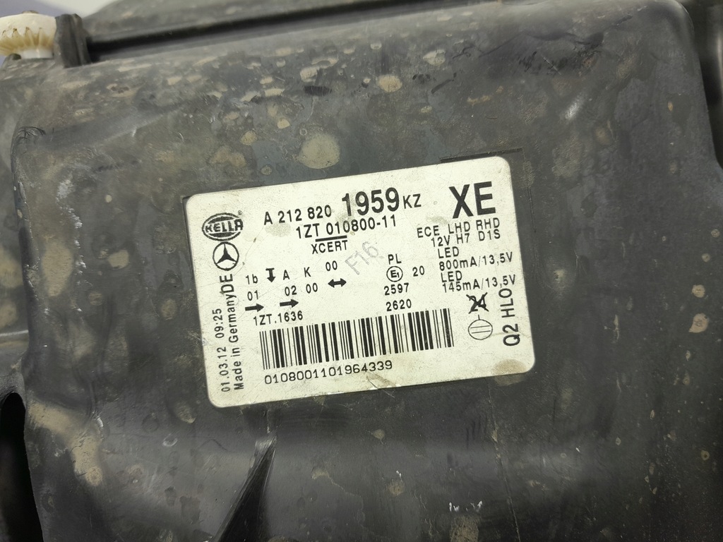 фото №9, Mercedes e w212 лампа фара bixenon левый uk a2128201959