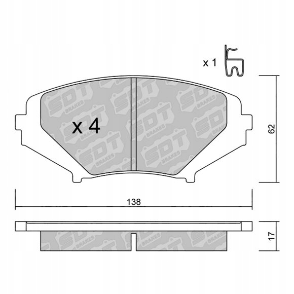 фото №1, Galfer/sdt 2125300 тормозные колодки тормозные передние mazda rx-8 2003-