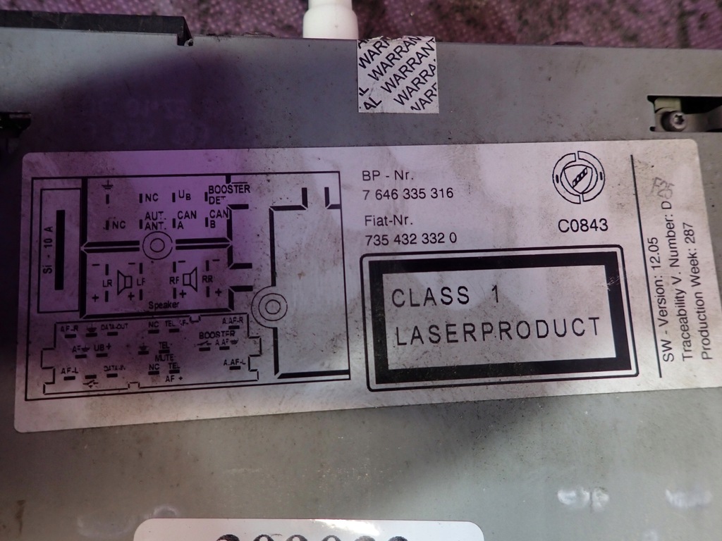 фото №7, Fiat croma ii 05- радио cd заводской 7354323320