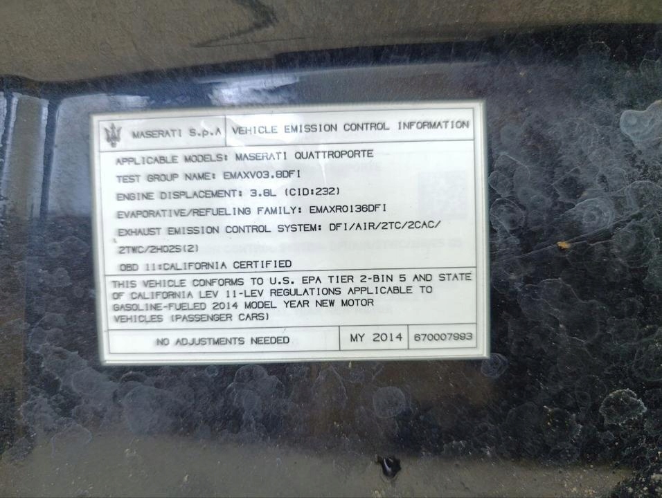 Maserati quattroporte 2014 кришка передня / капот двигуна 670007993 Київ
