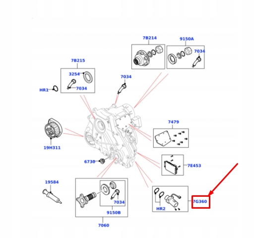 Двигун коробки приладової панелі land rover range rover velar lr093768 Ціна