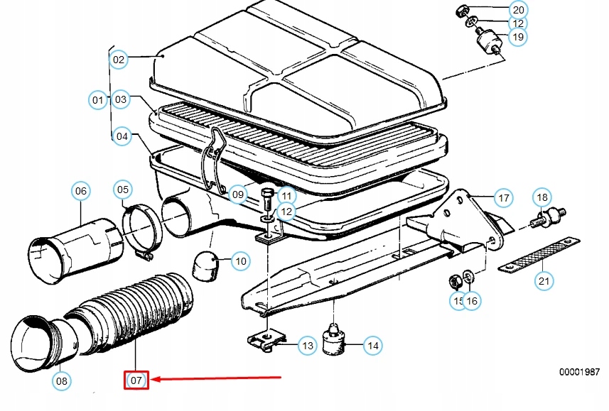 Bmw 5 e28 труба впускной 13711287327 1287327 oem с Разборки
