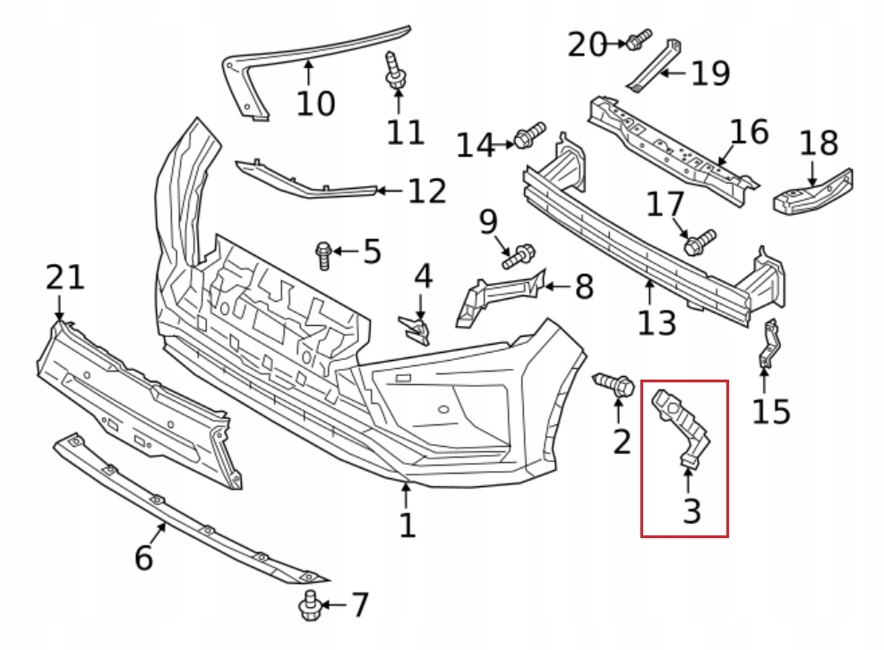 фото №14, Mitshubishi eclipse cross 2018-2020 направляющая бампера перед правый оригинал