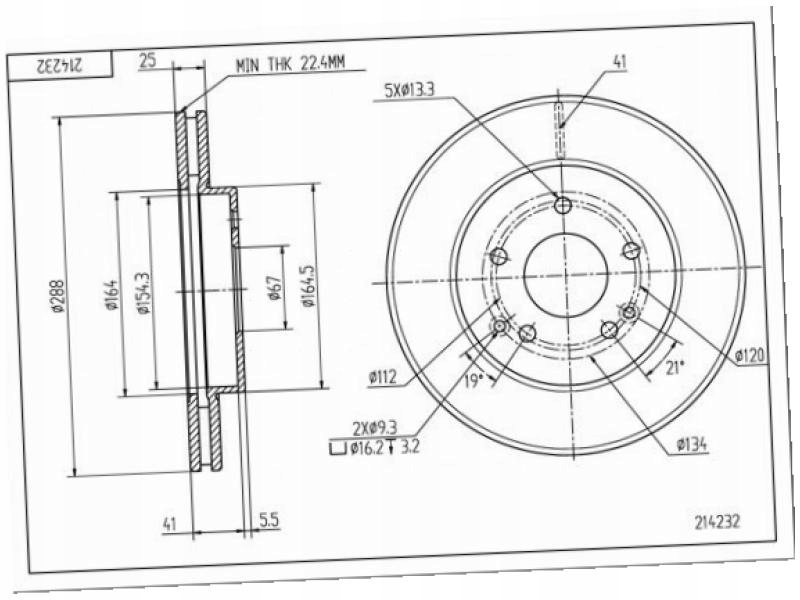 фото №2, Тормозные диски перед mercedes slk r170 2.0 2.3 96-04 r171 1.8 3.0 04-11