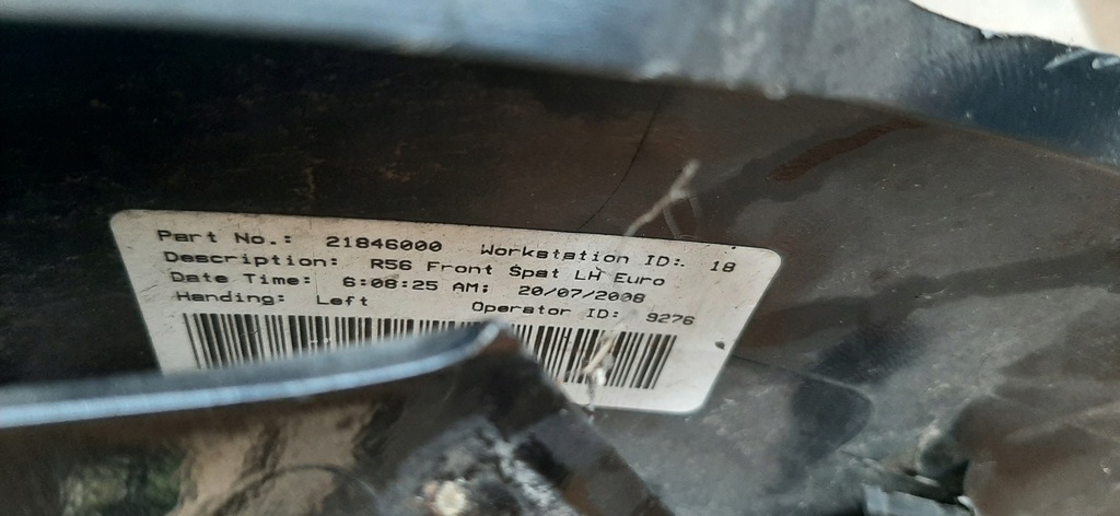 фото №14, Крила лівий перед mini cooper r56 06-10