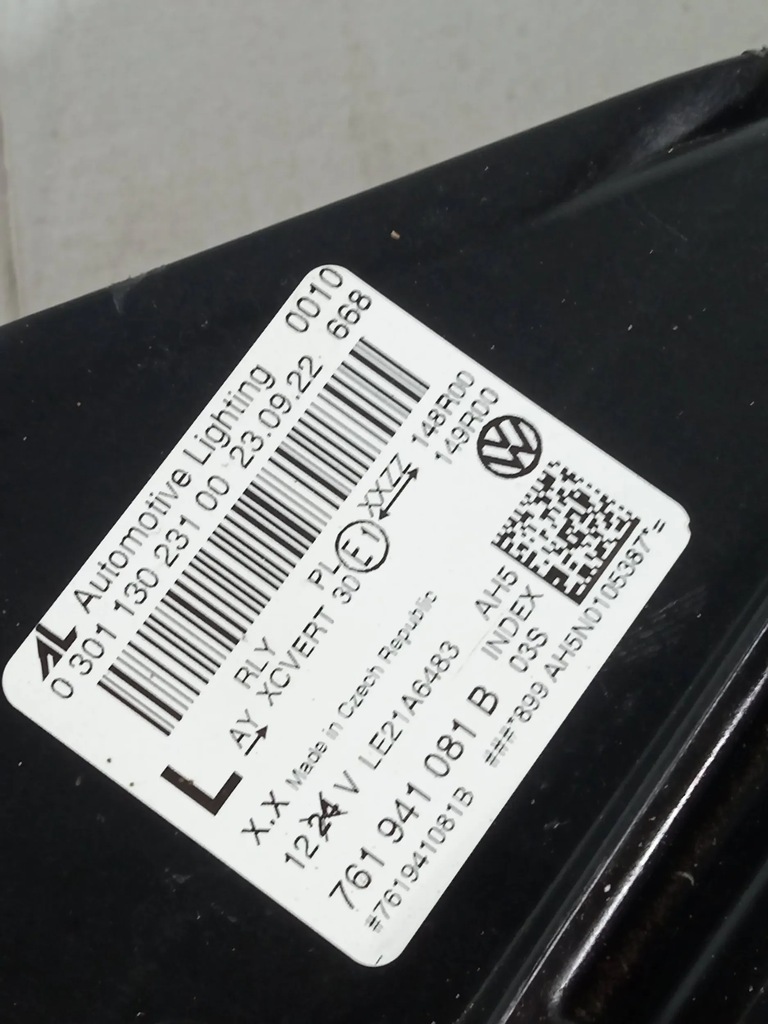 фото №11, Vw touareg iii lift 24- лівий перед ліва передня лампа full led комплектна